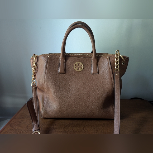 Tory Burch Everly Satchel Brown - Picture 2 of 14